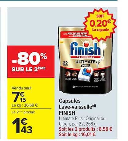 FINISH Capsules Lave-vaisselle