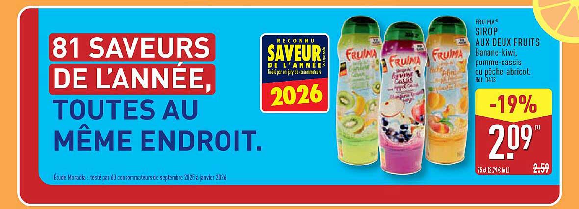 FRUIA SIROP AUX DEUX FRUITS