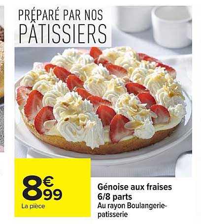 Génoise aux fraises