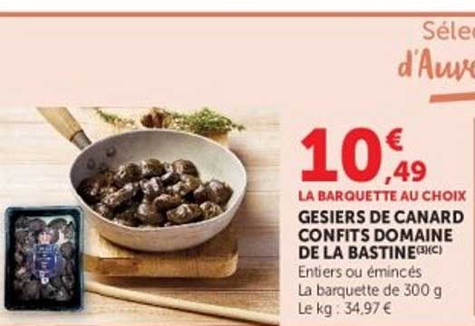 GESIERS DE CANARD CONFITS DOMAINE DE LA BASTINE