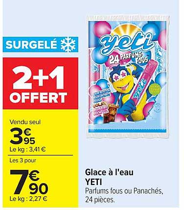 Glace à l'eau YETI