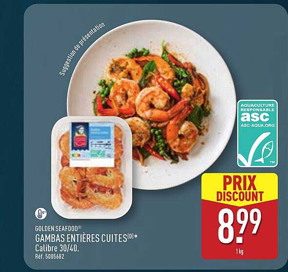 GOLDEN SEAFOOD GAMBAS ENTIÈRES CUITES