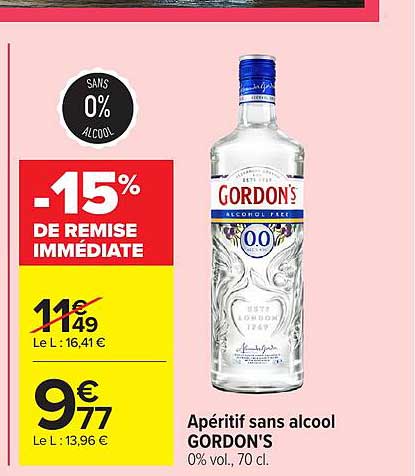 GORDON'S Apéritif sans alcool