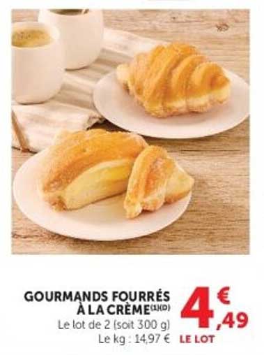 GOURMANDS FOURRÉS À LA CRÈME