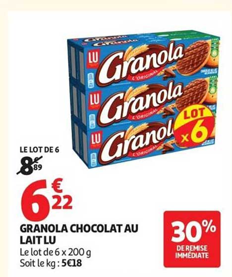 GRANOLA CHOCOLAT AU LAIT LU