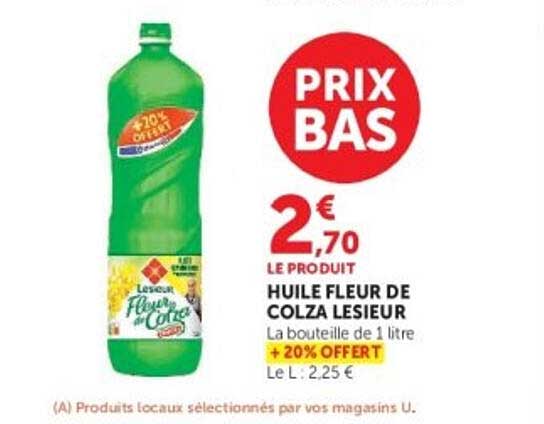 HUILE FLEUR DE COLZA LESIEUR