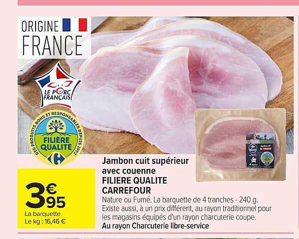 Jambon cuit supérieur
