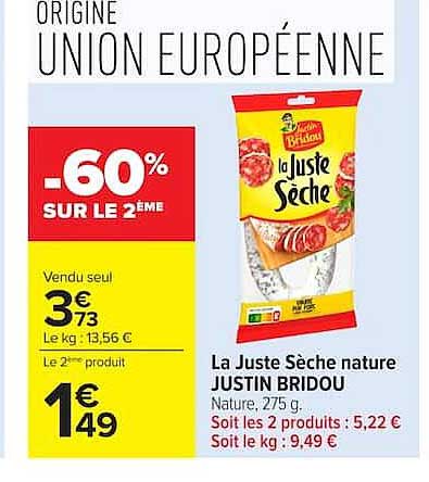 Justin Bridou La Juste Sèche nature