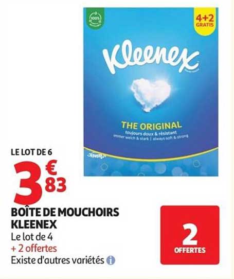 Kleenex BOÎTE DE MOUCHOIRS