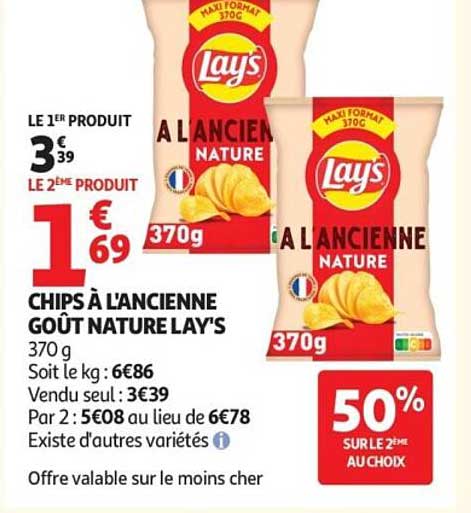 Lay's Chips à l'ancienne goût nature