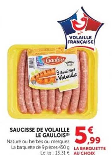 Le Gaulois Saucisse de volaille