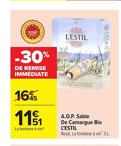 L'ESTIL A.O.P. Sable De Camargue Bio