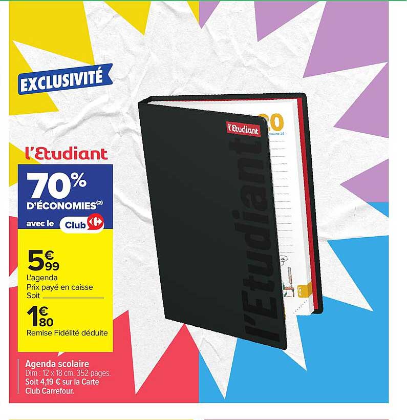l'Etudiant Agenda scolaire