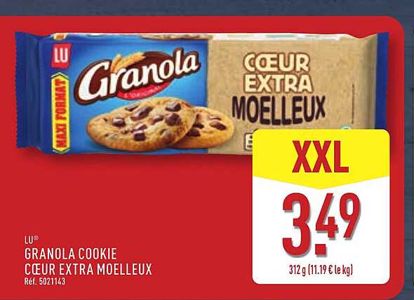 LU Granola Cookie Cœur extra moelleux