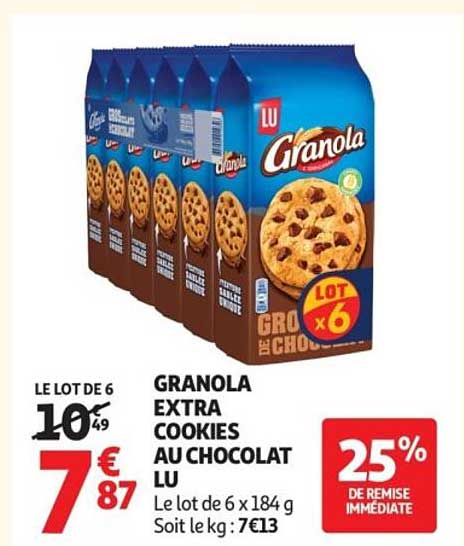 LU Granola Extra Cookies Au Chocolat