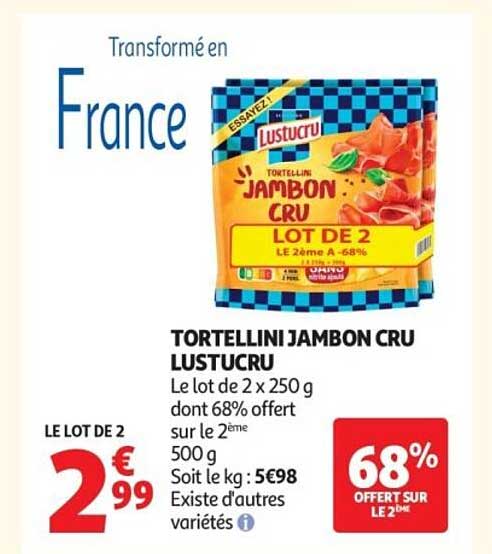 Lustucru Tortellini Jambon Cru