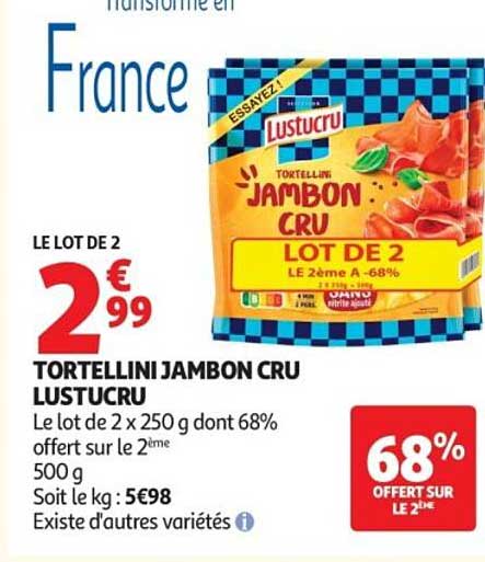 Lustucru Tortellini Jambon Cru