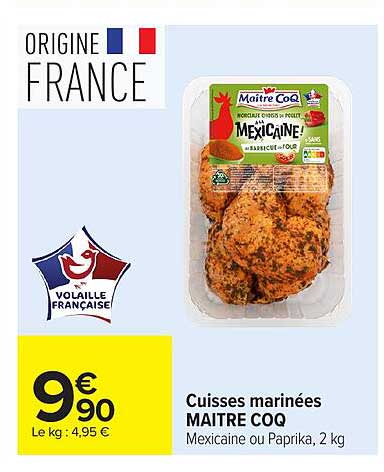 Maître Coq Cuisses marinées Mexicaine ou Paprika