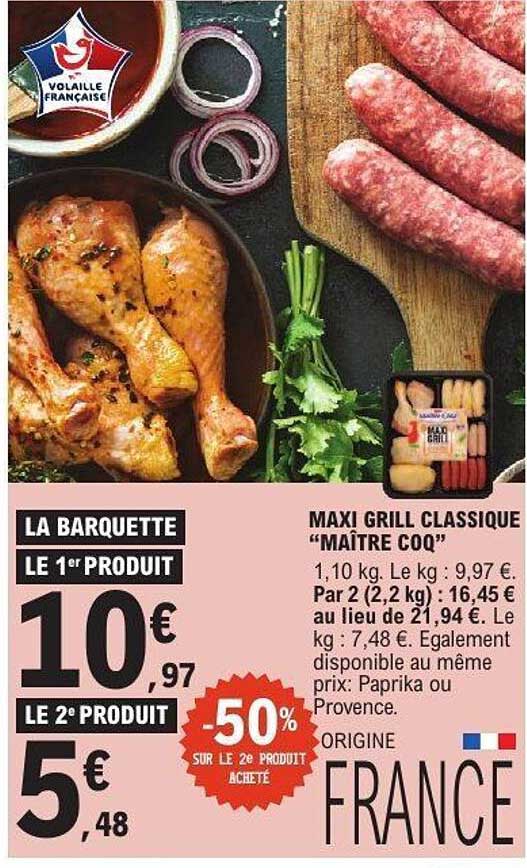 MAXI GRILL CLASSIQUE "MAÎTRE COQ