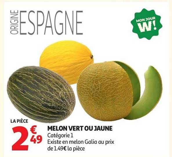 MELON VERT OU JAUNE