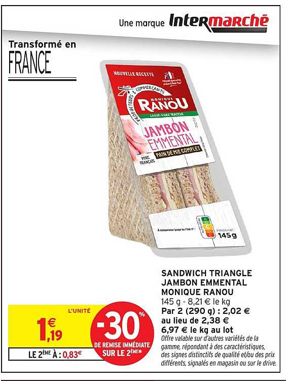 Monique Ranou Jambon Emmental