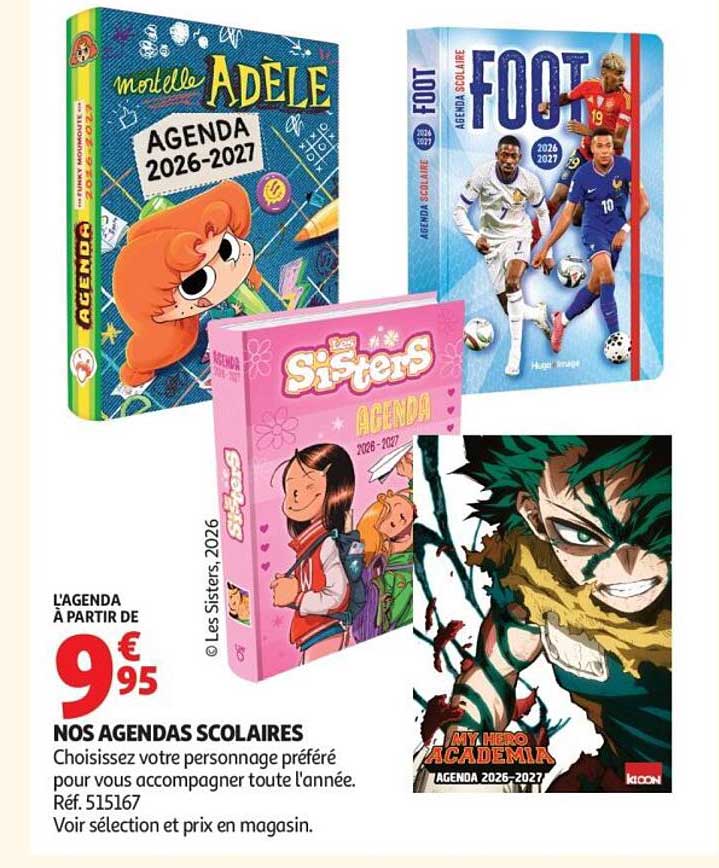 NOS AGENDAS SCOLAIRES