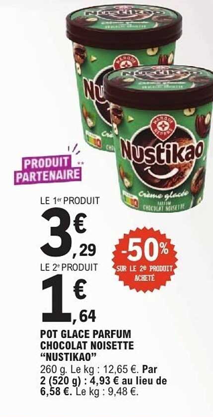 Nustikao Crème glacée chocolat noisette