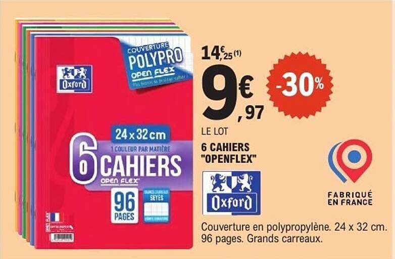 Oxford 6 CAHIERS OPEN FLEX
