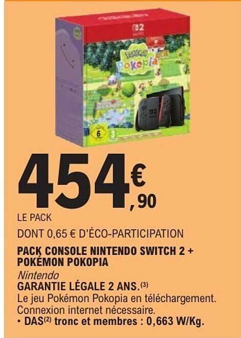 PACK CONSOLE NINTENDO SWITCH 2 + POKÉMON POKOPIA