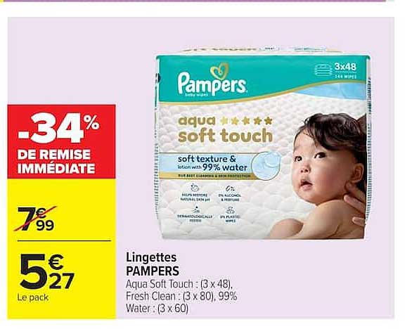 PAMPERS Aqua Soft Touch