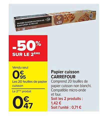 Papier cuisson CARREFOUR