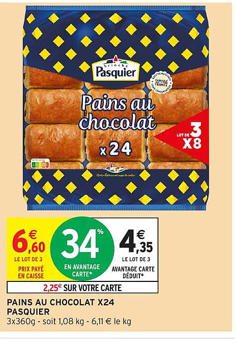 Pasquier Pains au chocolat