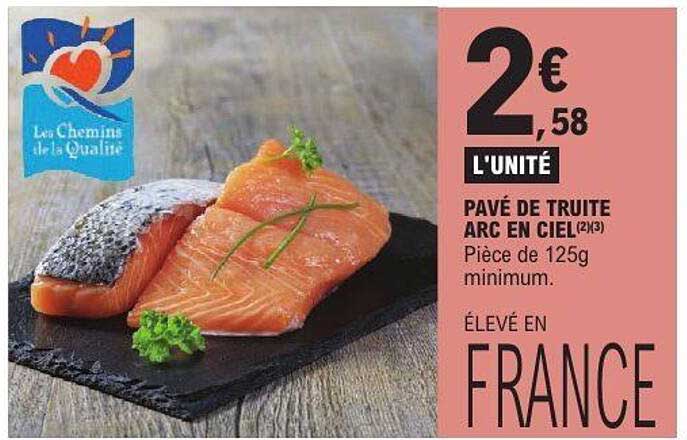 Pavé de truite ARC EN CIEL