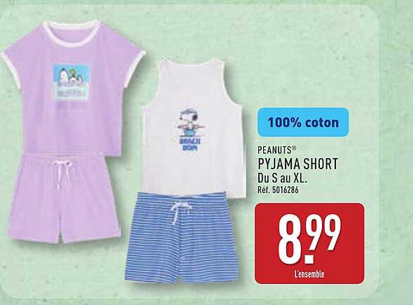 PEANUTS PYJAMA SHORT