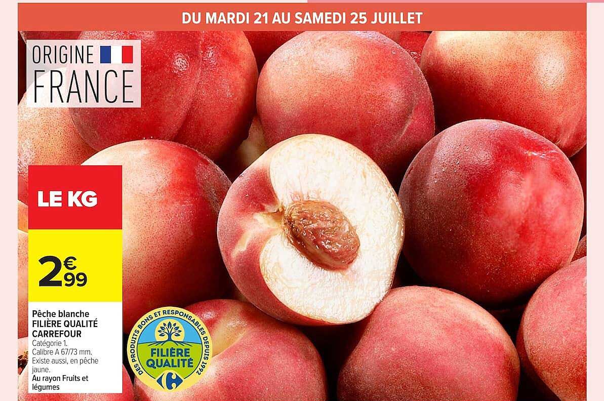 Pêche blanche FILIÈRE QUALITÉ CARREFOUR