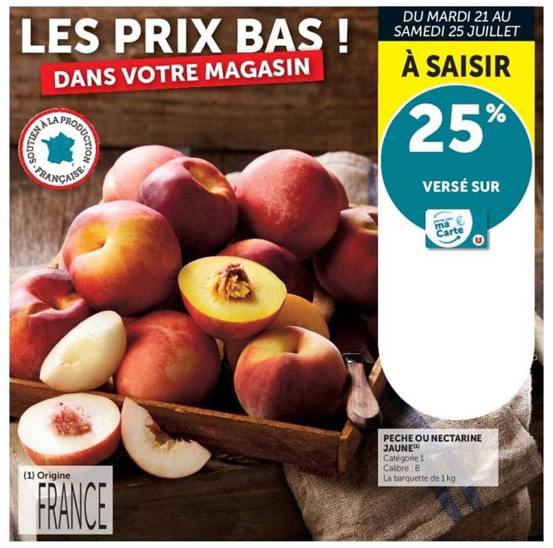 PÊCHE OU NECTARINE JAUNE