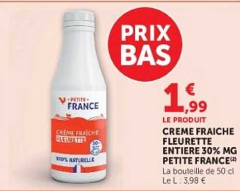 Petite France Crème fraîche fleurette entière 30% MG