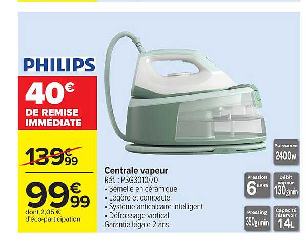 PHILIPS Centrale vapeur