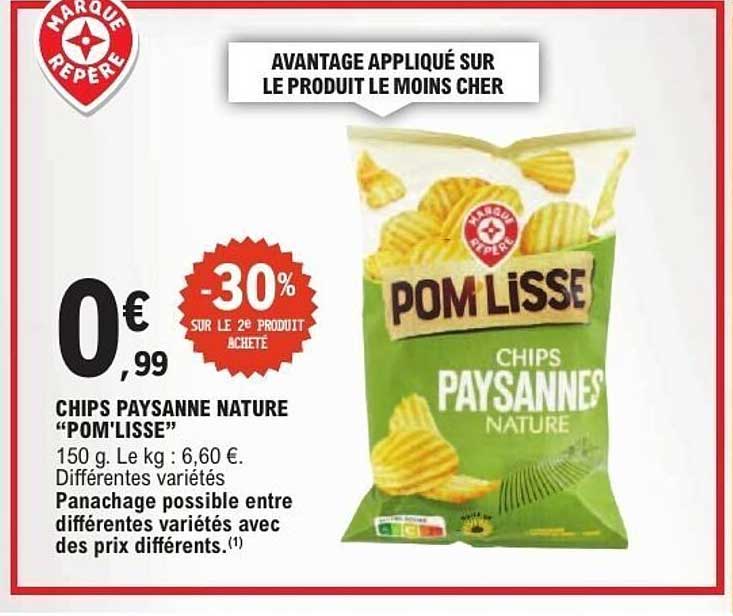 POM'LISSE CHIPS PAYSANNES NATURE