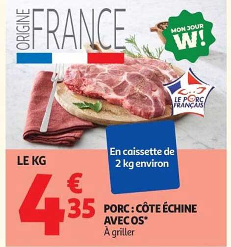 PORC : CÔTE ÉCHINE AVEC OS