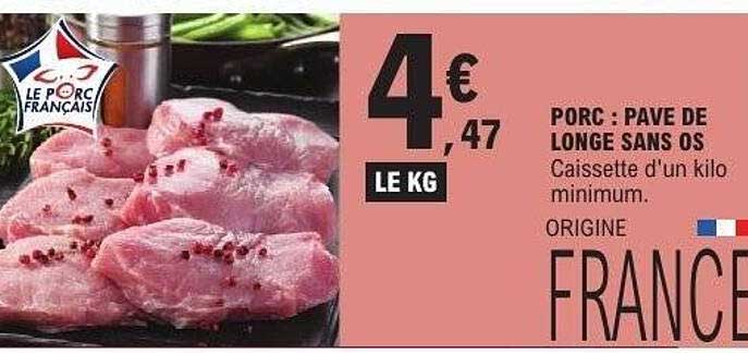 PORC : PAVE DE LONGE SANS OS