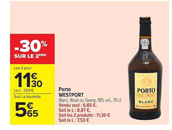 Porto WESTPORT Blanc
