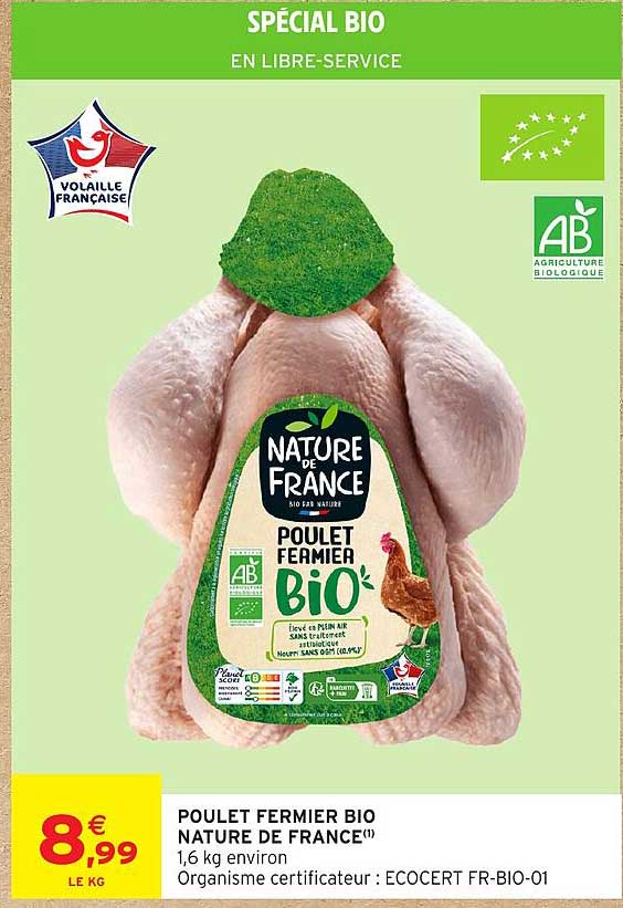 Poulet Fermier Bio Nature de France
