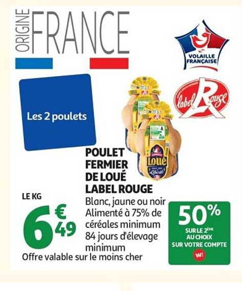 POULET FERMIER DE LOUE LABEL ROUGE