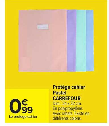Protège cahier Pastel