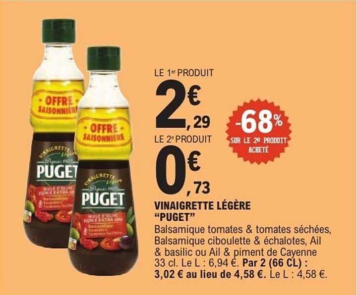 Puget Vinaigrette Légère