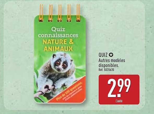 Quiz connaissances NATURE & ANIMAUX