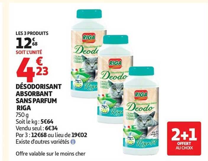 RIGA Déodorisant absorbant sans parfum