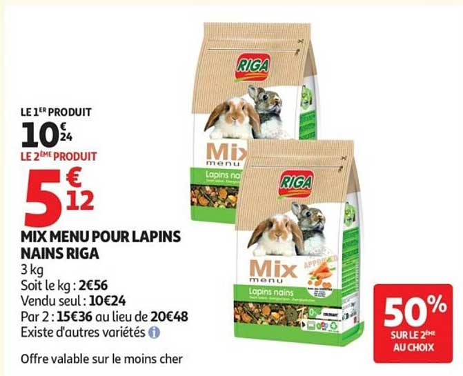 RIGA Mix menu Lapins nains