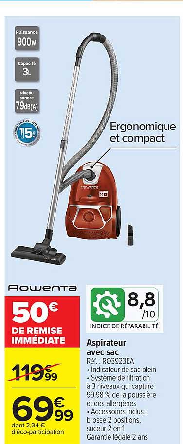 Rowenta Aspirateur avec sac